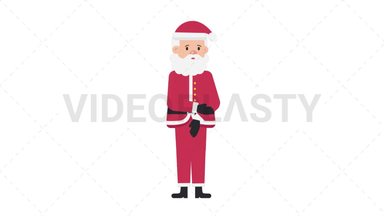 Santa Claus Sad Stock Animation