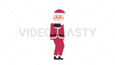 Santa Claus Scared Stock Animation