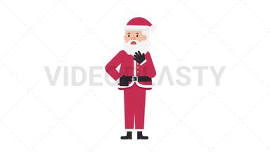 Santa Claus Shortness of Breath Stock Animation