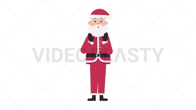 Santa Claus Surprised Stock Animation