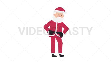 Santa Claus Waiting Stock Animation