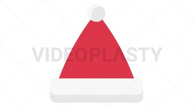 Santa Hat Icon Stock Animation