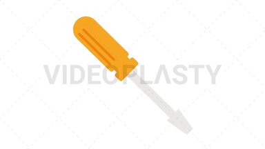 Screw Driver Icon Stock Animation