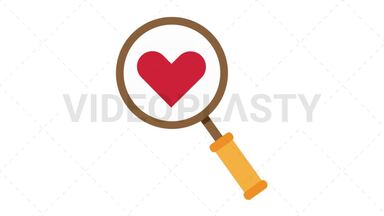 Search Love Stock Animation