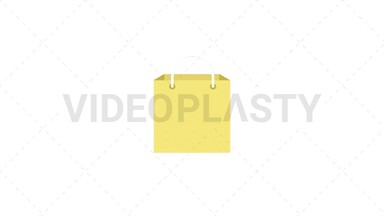 Shopping Bag Flat Icon Stock Animation