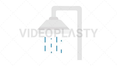Shower Icon Stock Animation