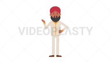Sikh Man Talking Stock Animation