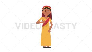 Sikh Woman Disapprove Stock Animation