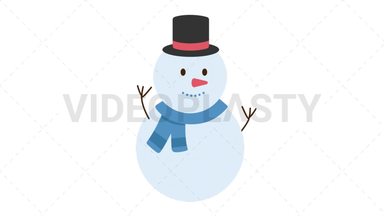 Snowman Icon Stock Animation