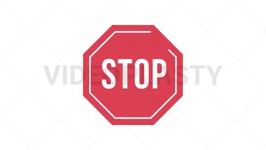 Stop Sign Icon Stock Animation