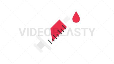 Syringe Flat Icon Stock Animation