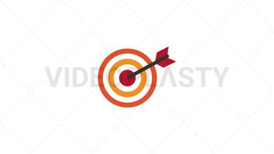 Target Flat Icon Stock Animation