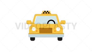 Taxi Icon Stock Animation