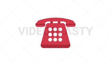 Telephone Icon Stock Animation