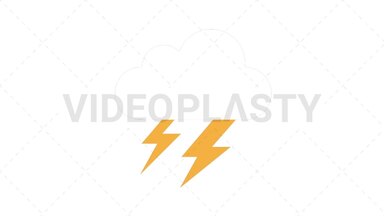 Thunderstorm Icon Stock Animation