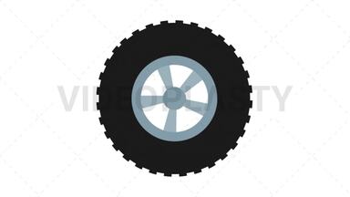 Tire Icon Stock Animation