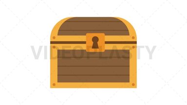 Treasure Chest Icon Stock Animation