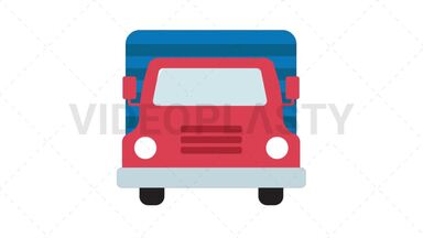 Truck Icon Stock Animation