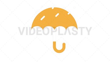 Umbrella Icon Stock Animation