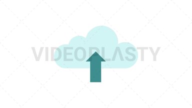 Upload to Cloud Icon Stock Animation