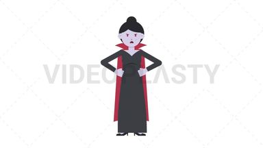 Vampire Countess Angry Stock Animation