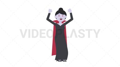 Vampire Countess Cheer Stock Animation
