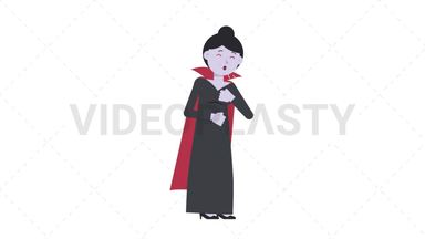Vampire Countess Coughing Stock Animation