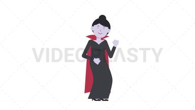Vampire Countess Dancing Stock Animation