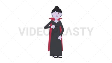 Vampire Countess Disapprove Stock Animation