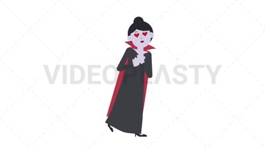 Vampire Countess In Love Stock Animation