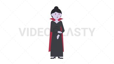 Vampire Countess Sad Stock Animation