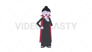 Vampire Countess Shortness of Breath Stock Animation