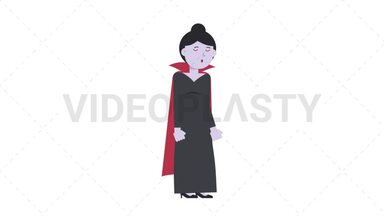Vampire Countess Sleepy Stock Animation