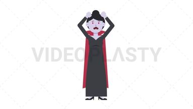 Vampire Countess Stressed Stock Animation