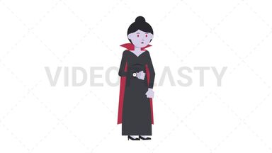 Vampire Countess Waiting Stock Animation