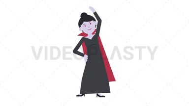 Vampire Countess Warmup Exercise Stock Animation