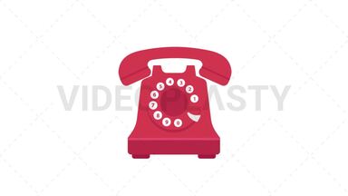 Vintage Phone Stock Animation