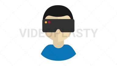 Virtual Reality Icon Stock Animation