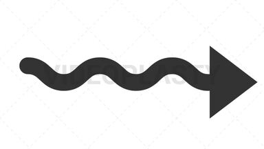 Wavy Arrow Pointing Right Stock Animation