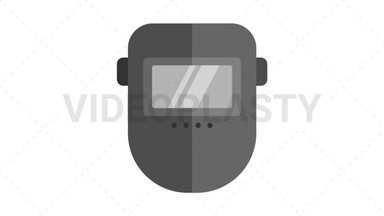 Welding Mask Icon Stock Animation