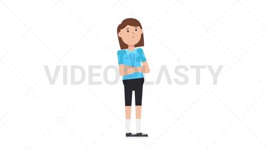 White Female EU Referee Idea Stock Animation