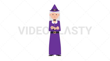 White Witch Angry Stock Animation