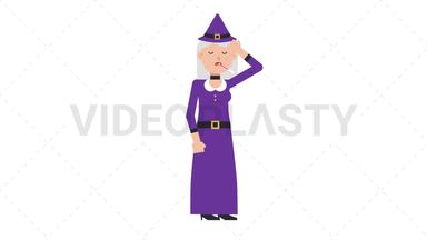 White Witch Fever Stock Animation