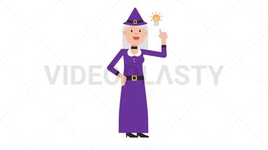 White Witch Idea Stock Animation