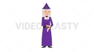 White Witch Sad Stock Animation