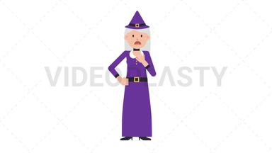 White Witch Shortness of Breath Stock Animation