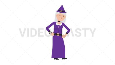 White Witch Waiting Stock Animation