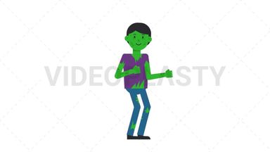 Zombie Man Dancing Stock Animation
