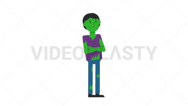 Zombie Man Idea Stock Animation