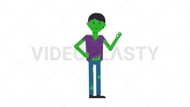Zombie Man OK Stock Animation